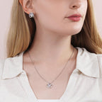 Love Knot Necklace & Earring Set, Partner in Crime Gift, Romantic Jewelry, Love Knot Jewelry Set, Anniversary Jewelry for Her