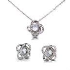 Love Knot Necklace & Earring Set, Partner in Crime Gift, Romantic Jewelry, Love Knot Jewelry Set, Anniversary Jewelry for Her