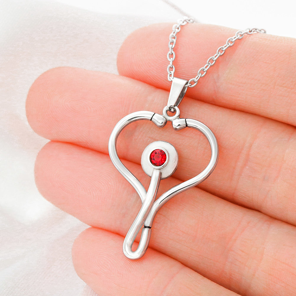 Healer Stethoscope Necklace, Nurse Gift, Doctor Jewellery, Medical Professional Gift, Women's Healthcare Necklace, Stethoscope Pendant