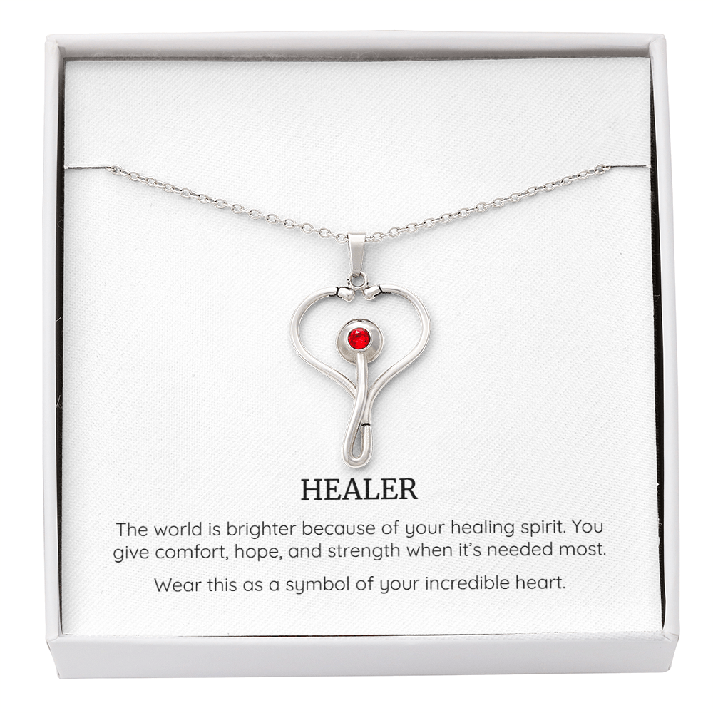 Healer Stethoscope Necklace, Nurse Gift, Doctor Jewellery, Medical Professional Gift, Women's Healthcare Necklace, Stethoscope Pendant