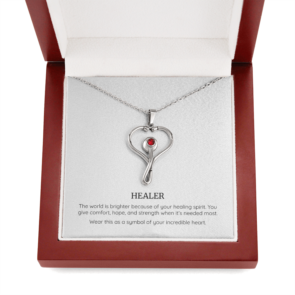 Healer Stethoscope Necklace, Nurse Gift, Doctor Jewellery, Medical Professional Gift, Women's Healthcare Necklace, Stethoscope Pendant